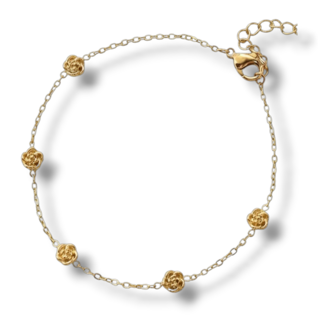 PULSERA ACETO DORADO FLORES