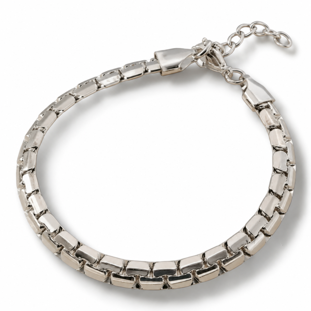 PULSERA ACERO BLANCO CHATA