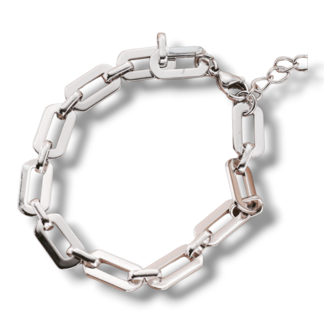 PULSERA ACERO ESLABONES ANCHOS
