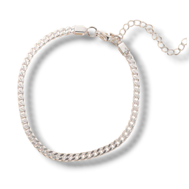 PULSERA ACERO BLANCO ESLABONES 