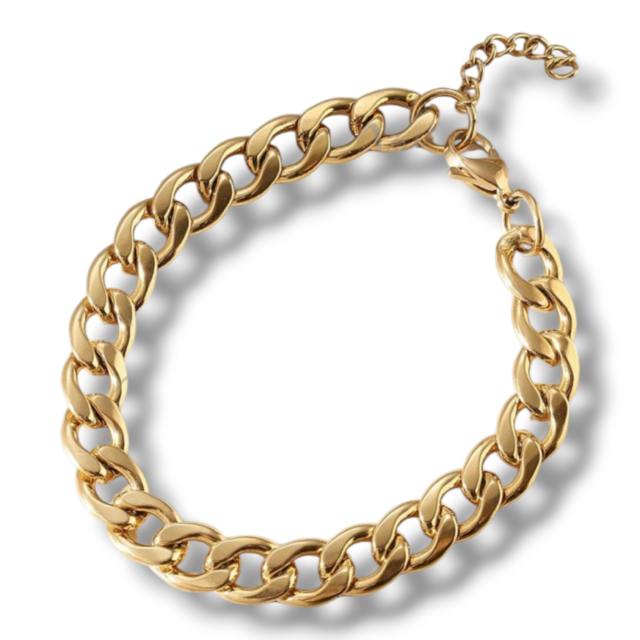 PULSERA ACERO DORADO 1x1