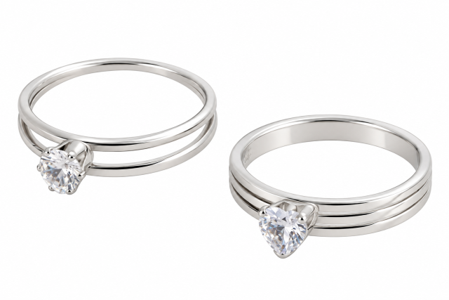 ANILLO ACERO X2 CORAZÓN CUBIC