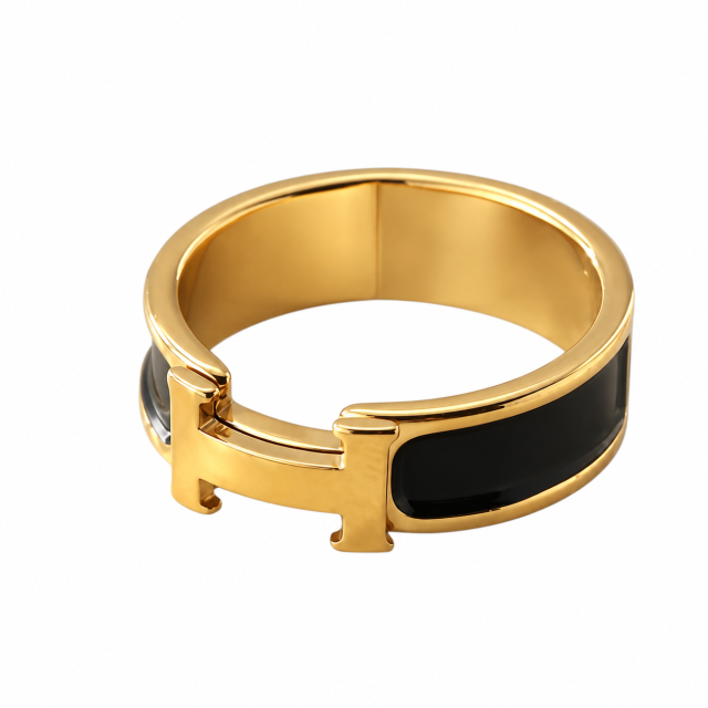 ANILLO ACERO DORADO HERME