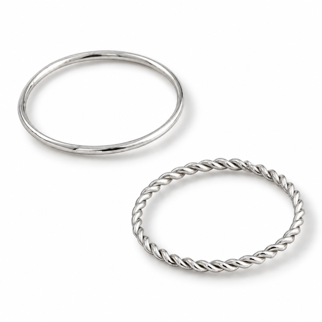ANILLO ACERO ALIANZA EXTRA FINA X 2