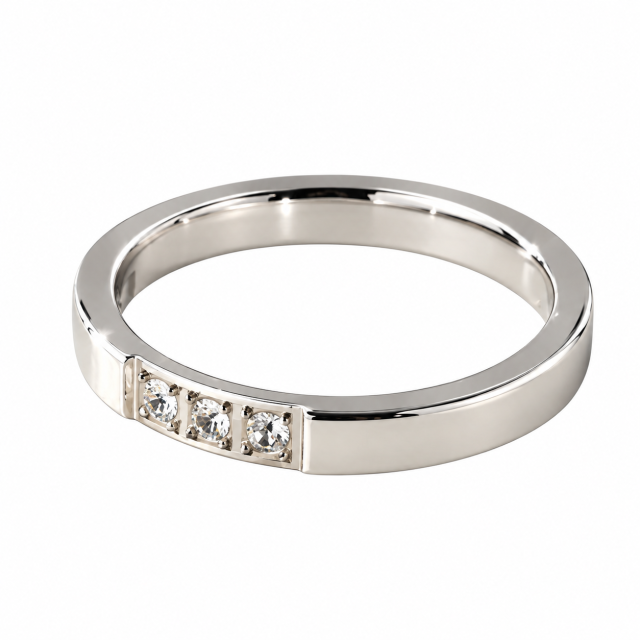 ANILLO ACERO ALIANZA STRASS