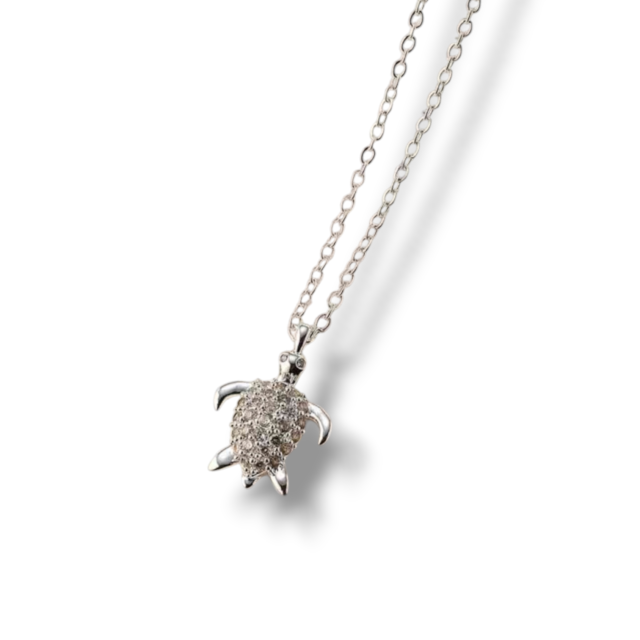 COLLAR ACERO DIJE TORTUGA MICROPAVE