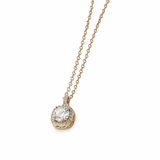 COLLAR ACERO DIJE CUADRADO MUCROPAVE