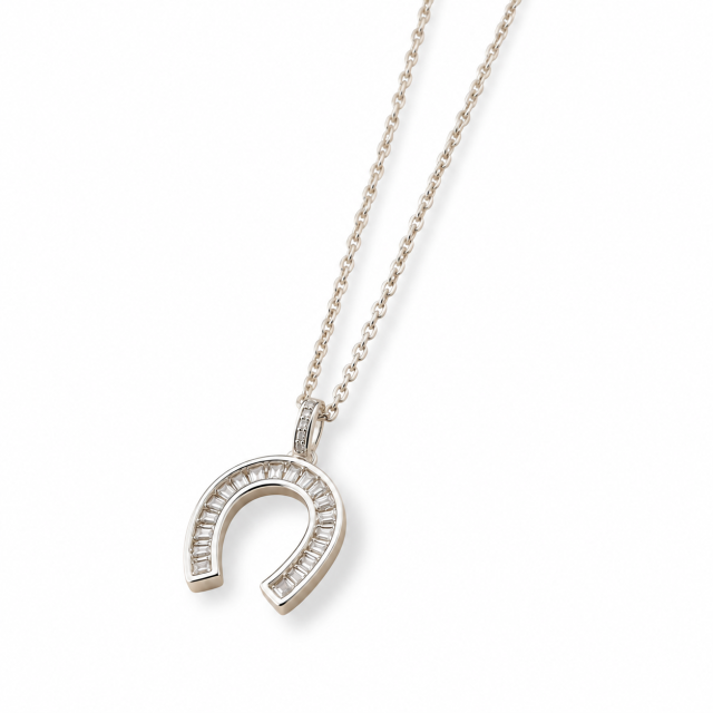 COLLAR ACERO DIJE HERRADURA MICROPAVE