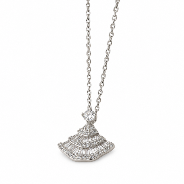 COLLAR ACERO BLANCO ABANICO MICROPAVE 