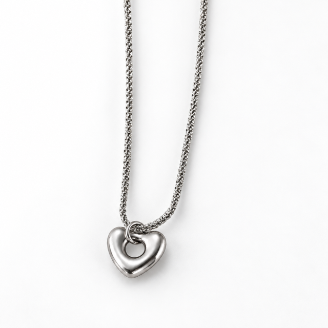COLLAR ACERO CORAZÓN 