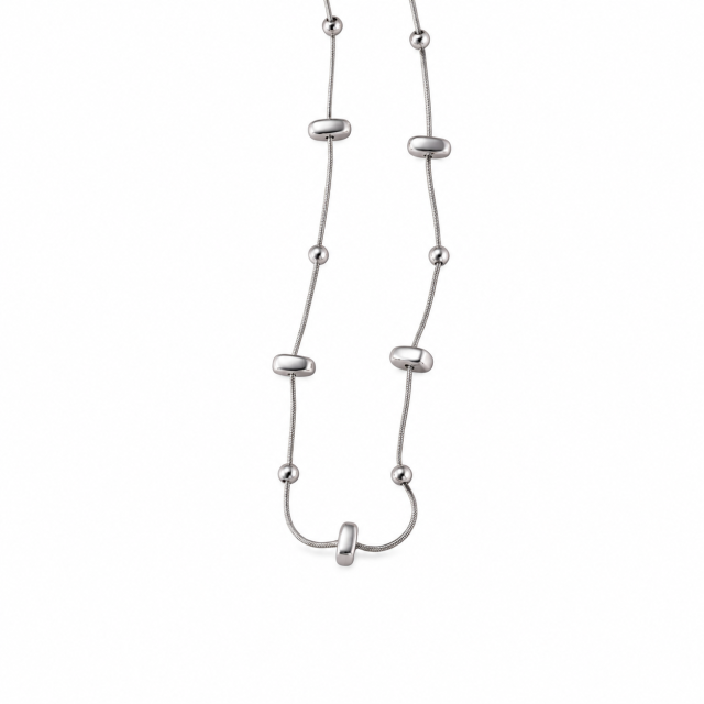 COLLAR ACERO BOLITAS DONAS