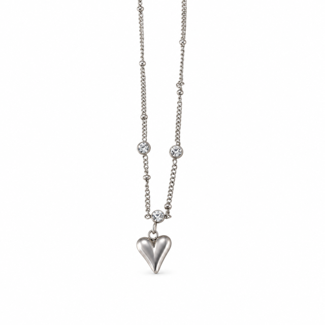 COLLAR ACERO DIJE CORAZON
