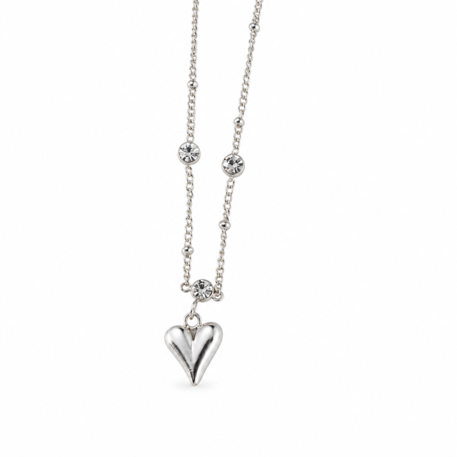 COLLAR ACERO BLANCO CORAZON